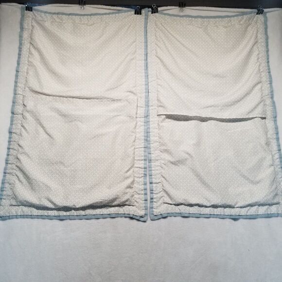 Set Of 2 Cindy Crawford Tan And Blue Paisley KING Pillow Shams - Picture 6 of 10